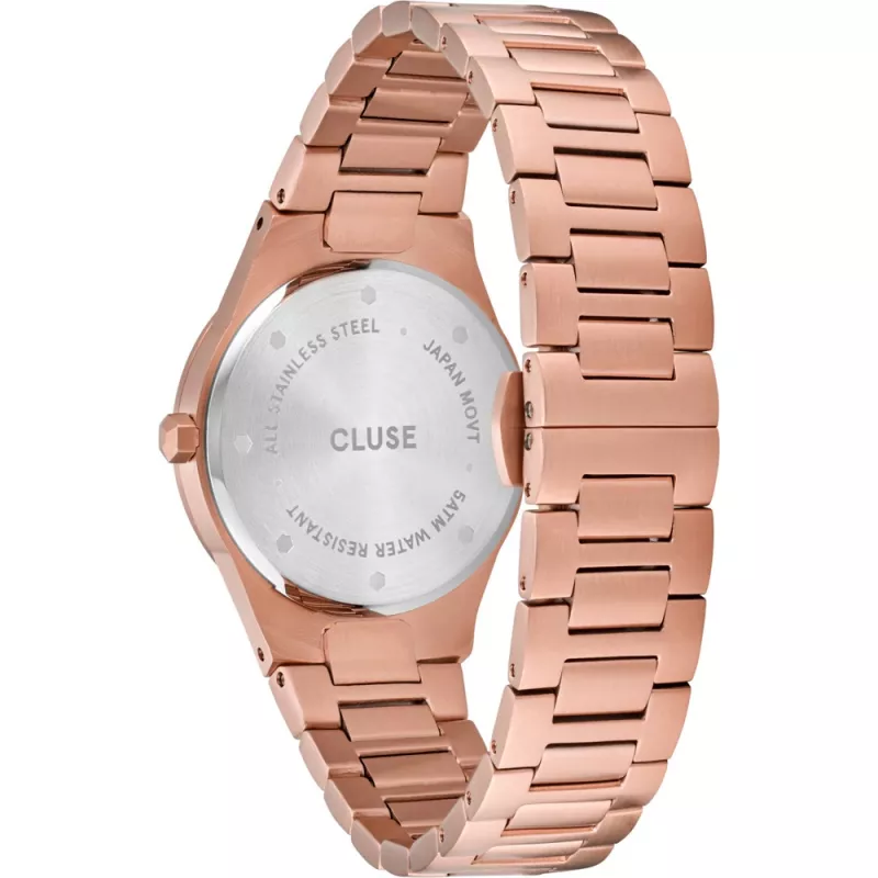 CLUSE Minuit Damenuhr 33 mm Roségold Edelstahl Mesh