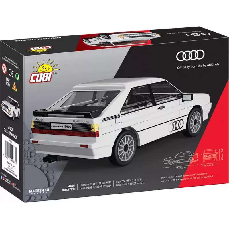 Cobi Audi Quattro 1980 Weiß 1:35 Maßstab Bausteine-Set