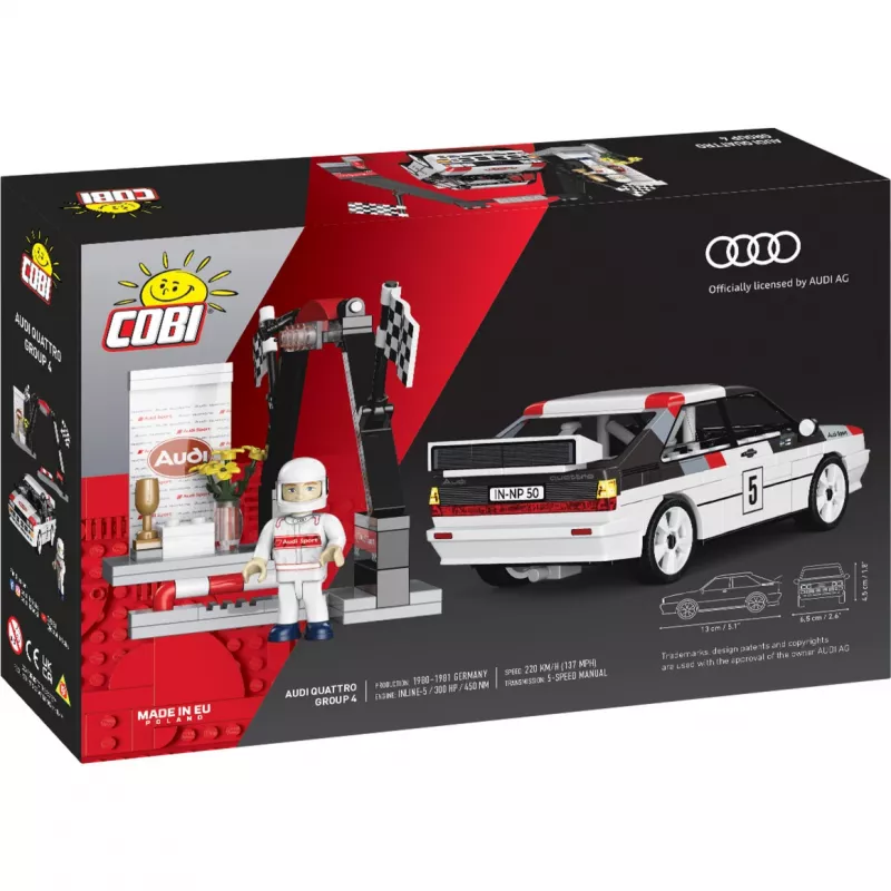 Cobi Audi Quattro Group 4 Bausteine-Set (Maßstab 1:35, 240 Teile)