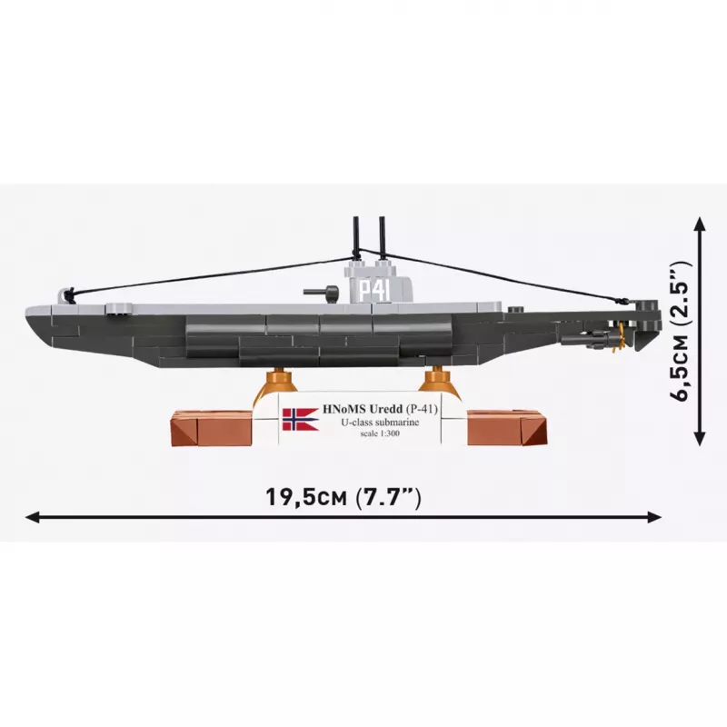 COBI HNoMS Uredd (P-41) U-Klasse U-Boot Modellbausatz Maßstab 1:300