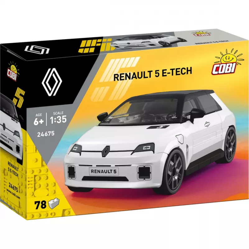 Cobi Renault 5 E-Tech White Building Blocks Set 1:35 Scale