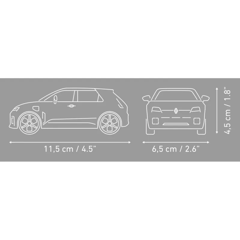 COBI Renault 5 E-Tech Gelb 1:35 Maßstab Druckgussmodellauto
