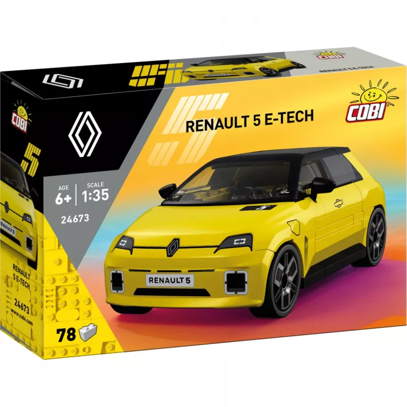 COBI Renault 5 E-Tech Gelb 1:35 Maßstab Druckgussmodellauto