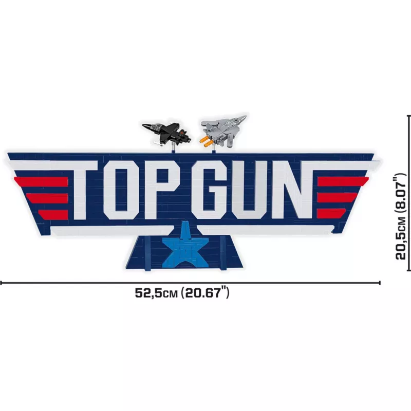 COBI Top Gun Logo F-14 Tomcat Kampfflugzeug Bausteine 732 Teile