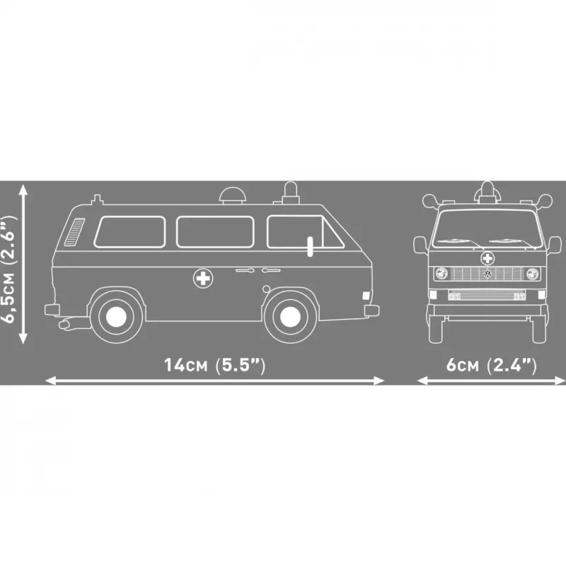 COBI Volkswagen T3 Ambulance Plastic Model Kit 1:35