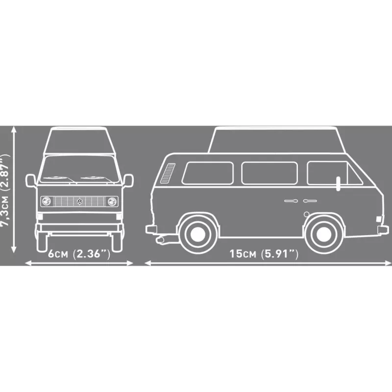 COBI Volkswagen T3 Camper Van 1:25 Die-Cast Model - Red