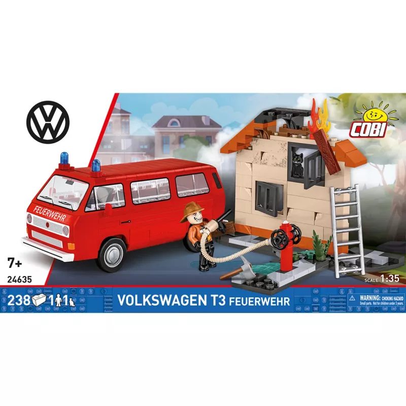 Cobi Volkswagen T3 Feuerwehr Feuerwehrauto Bausteine-Set (230 Teile)