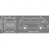 COBI Volkswagen T3 Polizei Bausteine-Set Maßstab 1:35 225 Teile