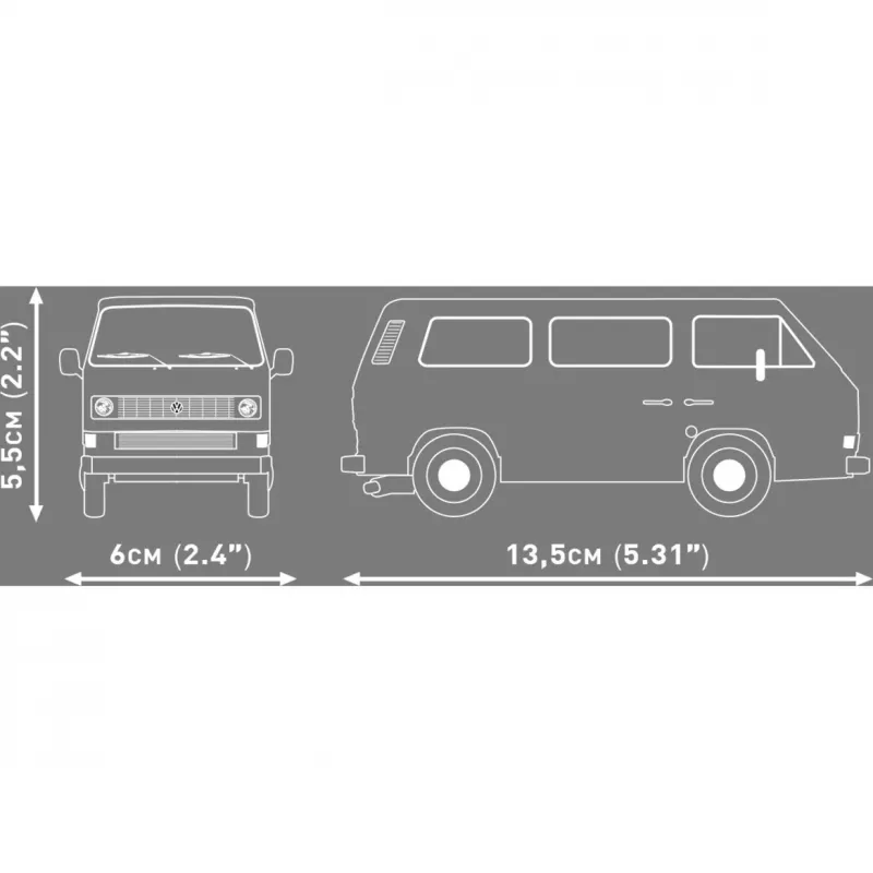 COBI Volkswagen T3 Transporter 1:35 Maßstab Druckgussmodell (Blau)