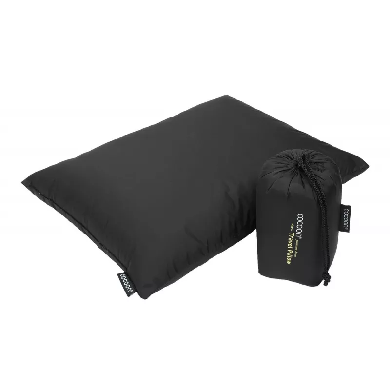 COCOON Daunenkissen DP3 - Premium Gänsedaunen-Reisekissen, Grau, 700+ Bauschkraft, Ultraleicht & Kompakt