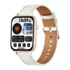 COLMI C28 Smartwatch in Gold mit weißem Lederarmband