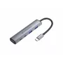 Conceptronic 4-in-1 USB-C Hub Dock mit 2x USB-C, 2x USB-A und 100W PD - Grau