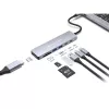 CONCEPTRONIC 7-in-1 USB-C Docking Station mit HDMI, USB-C PD, 2x USB-A, SD- & MicroSD-Kartenleser, 25 cm Kabel, Space Grey