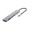 CONCEPTRONIC 7-in-1 USB-C Docking Station mit HDMI, USB-C PD, 2x USB-A, SD- & MicroSD-Kartenleser, 25 cm Kabel, Space Grey