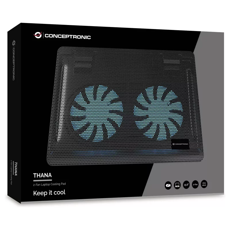 Conceptronic CNBCOOLPAD2F Notebook-Kühlpad 39,6 cm (15,6 inch)