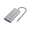 Conceptronic DONN34G 10-in-1 USB 3.2 Gen 2 MST Dockingstation, 4K60Hz HDMI, 8K30Hz DisplayPort, GbE, USB-C 10Gbps x 3, USB-A 480Mbps x 2, Audio, 100W USB PD