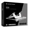Conceptronic DONN35S Laptop-Ständer mit 7-in-1 USB-C Dockingstation, Dual-HDMI 4K60Hz, GbE, USB-C 5Gbps, 2x USB-A, 100W PD, Silber