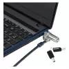 Conceptronic NBT Nano-Lock Dual Laptop-Vorhängeschloss, 4-stellig, 1,8 m Stahlkabel, Schwarz/Silber