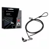 Conceptronic NBT Nano-Lock Dual Laptop-Vorhängeschloss, 4-stellig, 1,8 m Stahlkabel, Schwarz/Silber
