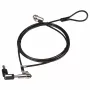 Conceptronic NBT Nano-Lock Dual Laptop-Vorhängeschloss, 4-stellig, 1,8 m Stahlkabel, Schwarz/Silber