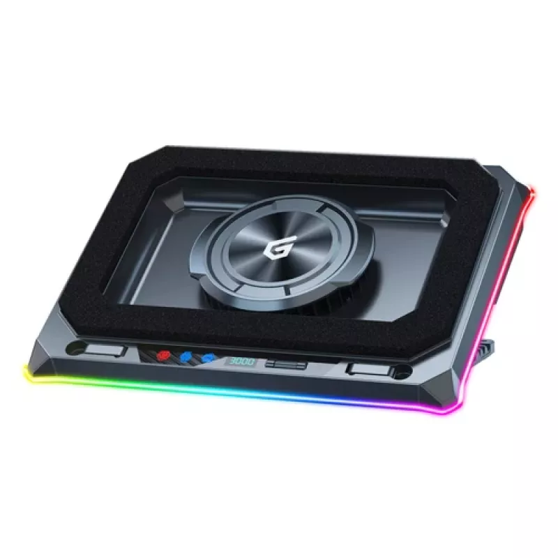 Conceptronic THYIA03B USB-C Laptop-Kühlpad mit Smartphone-Halter, RGB, 12V
