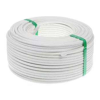 CONOTECH NS100 Trishield Koaxialkabel 1m Weiß 75 Ohm Dreifach geschirmt