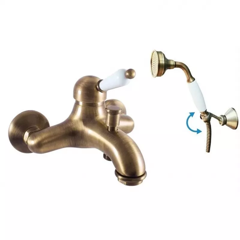 CONTIPRO Colorado Einhebel-Wannenarmatur mit Handbrause und Zubehör L554.5/2SM Chrom