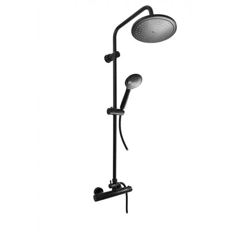 CONTIPRO Thermostatischer Duschmischer-Set Schwarz Matt