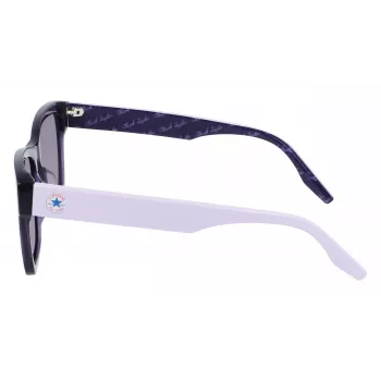Converse All Star Damen Sonnenbrille CV501SLLSTAR5 - Schwarzer eckiger Rahmen, rauchgraue Gläser 56/18/140 mm