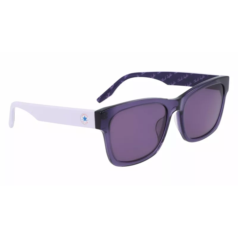 Converse All Star Damen Sonnenbrille CV501SLLSTAR5 - Schwarzer eckiger Rahmen, rauchgraue Gläser 56/18/140 mm