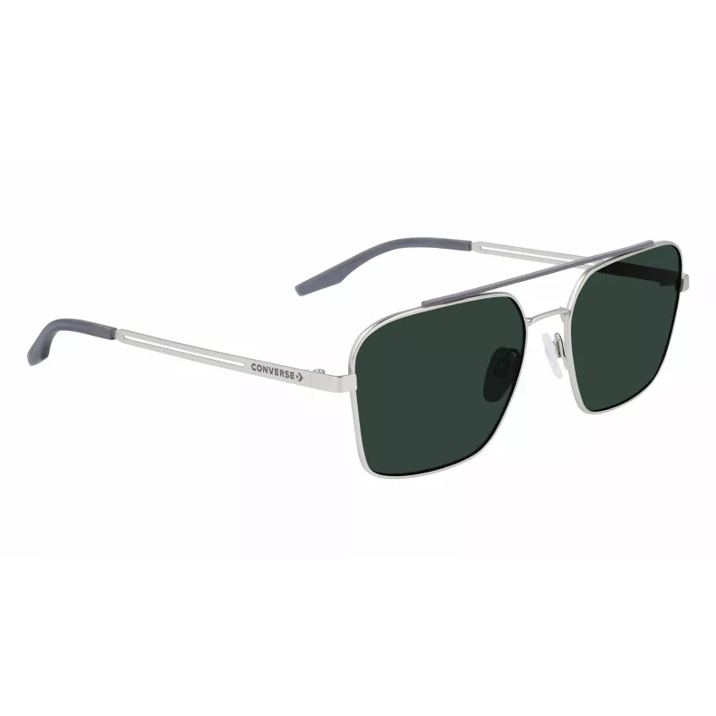 Converse CV101SACTI045 Herren-Rechteck-Sonnenbrille - Schwarzer Rahmen, graue Gläser, 56 mm