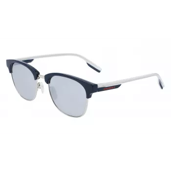 CONVERSE CV301SDSRUPT Herren eckige Sonnenbrille, schwarzer Acetatrahmen, graue Polycarbonatgläser, 52 mm