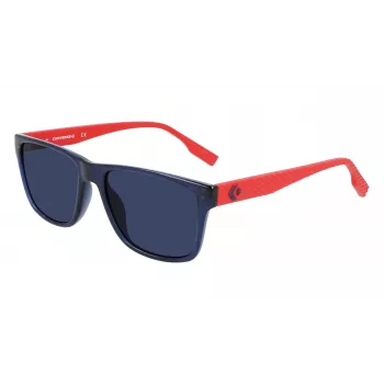 Converse CV516SFORCE41 Sonnenbrille Herren Blauer Rechteckrahmen Graue Gläser 55/17/145 mm