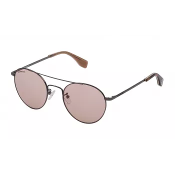CONVERSE Unisex Rechteckige Sonnenbrille SCO057Q520K53 - Schwarzer Rahmen Graue Gläser 52/21/140 mm