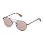 CONVERSE Unisex Rechteckige Sonnenbrille SCO057Q520K53 - Schwarzer Rahmen Graue Gläser 52/21/140 mm