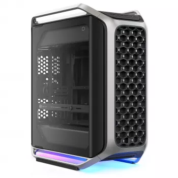 Cooler Master Cosmos Alpha (2025) Full Tower Gehäuse, Silber/Schwarz, Dual Tempered Glass, ARGB Lüfter