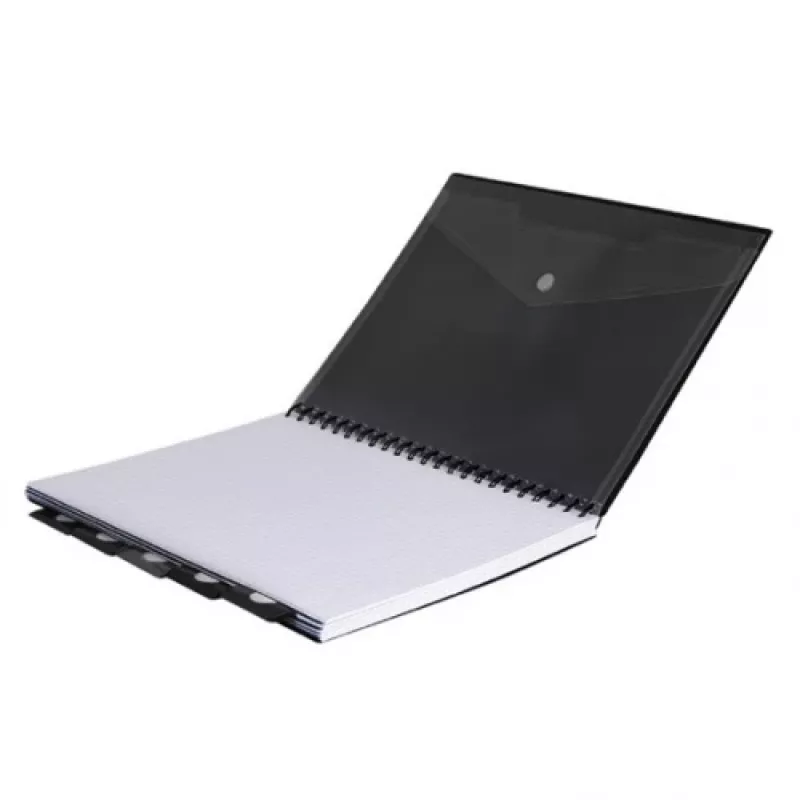 COOLPACK Spiral-Notizbuch A4 Schwarz - 80 Blatt kariert