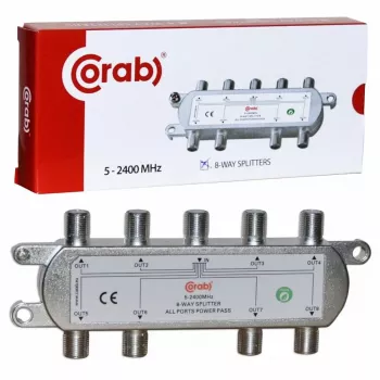 CORAB 8-fach Verteiler 5-2400 MHz mit DC-Durchlass