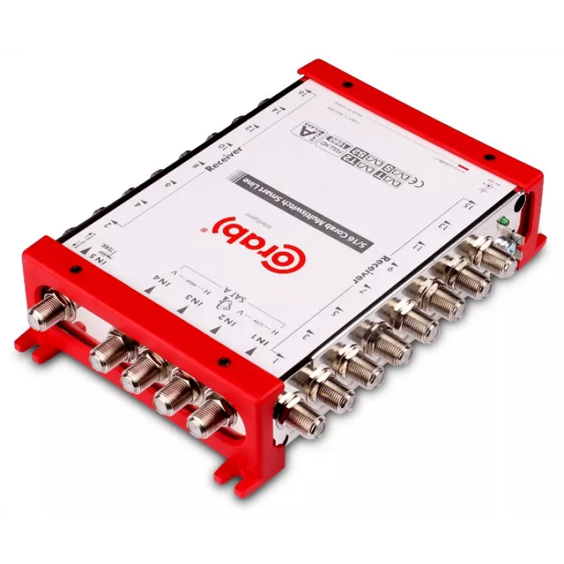 CORAB Multiswitch Smart Line 5/16 – 16-fach Satelliten- und Terrestrik-Verteiler, DiSEqC 2.0, 950-2150 MHz