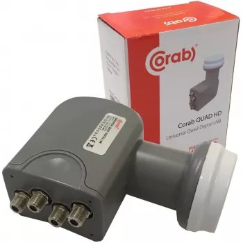 CORAB Universal Quad LNB – 4 Ausgänge, 0,1 dB Rauschzahl, 40 mm Feedhorn