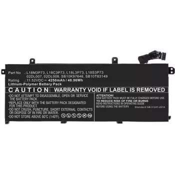 COREPARTS Laptop-Akku 48,96Wh Li-Pol 11,52V 4250mAh Schwarz - Ersatz für Lenovo ThinkPad T14/P14s Serie (5B10W51826-CP)