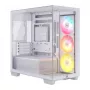 CORSAIR 2800X RS-R ARGB Micro-ATX Dual Chamber Cube Case, Weiß, mit Panorama-Temperglas und 2x LL120 RGB-Lüftern