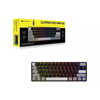 CORSAIR CLIPPER PRO MINI 60 Hall Effect Gaming-Tastatur Schwarz