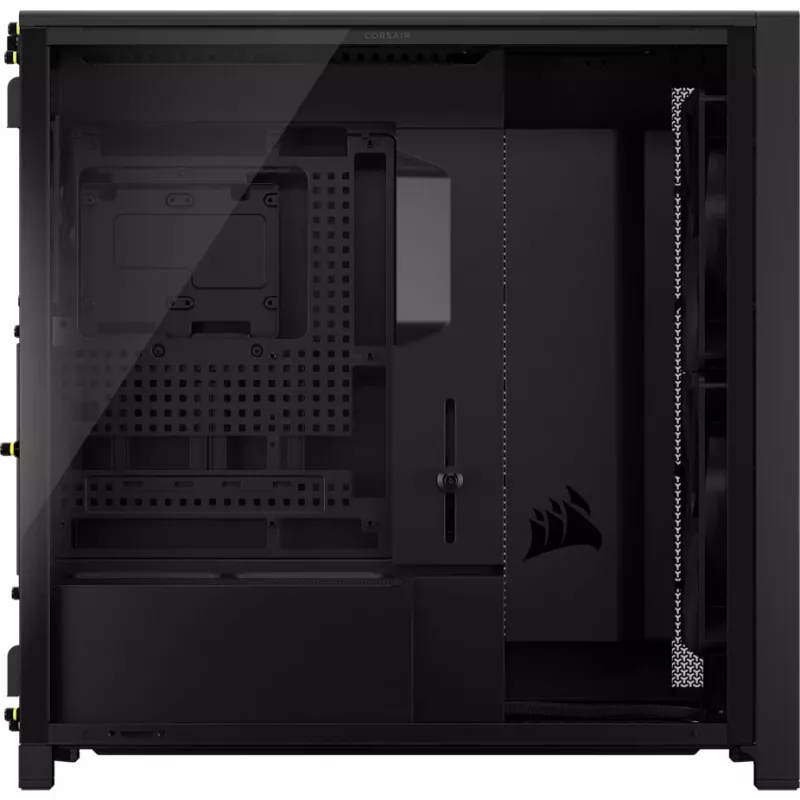 Corsair FRAME 5000D WOOD RS Mid-Tower PC-Gehäuse, Schwarz/Walnuss, E-ATX, ATX, Micro-ATX, Mini-ITX, Stahl/Tempered Glass/Kunststoff/Walnussholz, Gaming