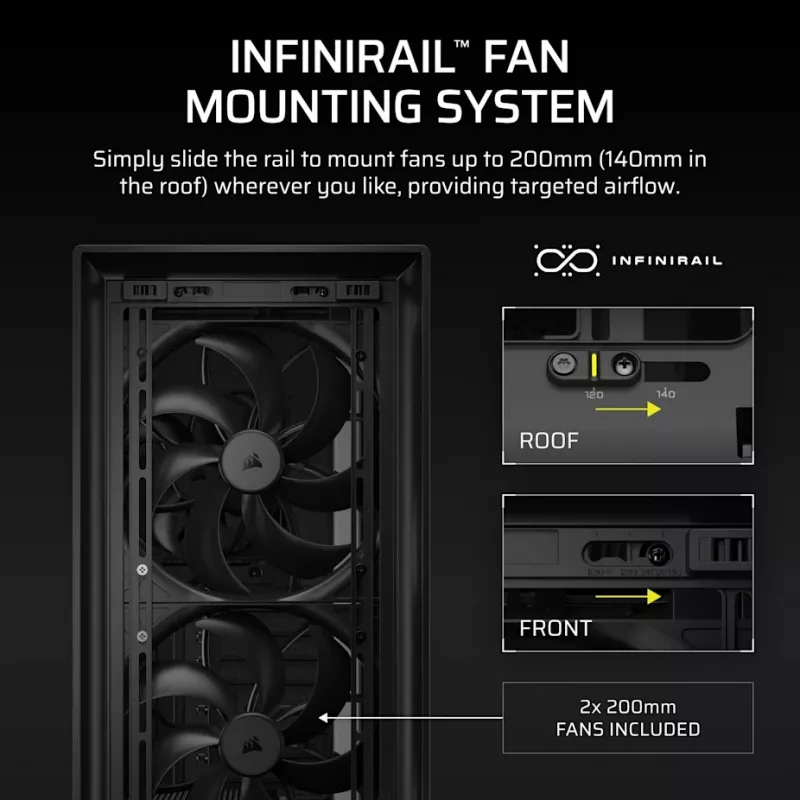 Corsair FRAME 5000D WOOD RS Mid-Tower PC-Gehäuse, Schwarz/Walnuss, E-ATX, ATX, Micro-ATX, Mini-ITX, Stahl/Tempered Glass/Kunststoff/Walnussholz, Gaming