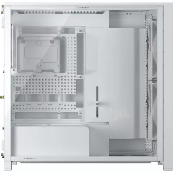 Corsair FRAME 5000D WOOD RS Mid-Tower PC-Gehäuse, Weiß/Nussbaum, gehärtetes Glas, ATX, E-ATX, Micro-ATX, Mini-ITX, Stahl/Kunststoff, Gaming