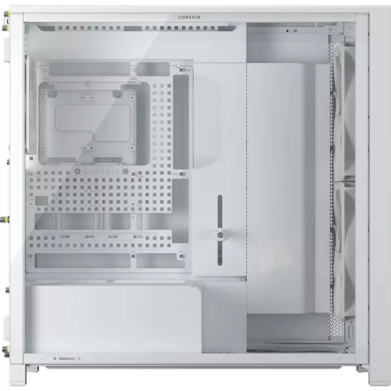 Corsair FRAME 5000D WOOD RS Mid-Tower PC-Gehäuse, Weiß/Nussbaum, gehärtetes Glas, ATX, E-ATX, Micro-ATX, Mini-ITX, Stahl/Kunststoff, Gaming