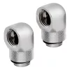 Corsair Hydro X Series 90°-Drehadapter G1/4 Zoll Chrom (2er-Pack) – CX-9055008-WW