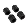 CORSAIR Hydro X Series XF Kompressionsverschraubung, gerade G1/4 Zoll Außengewinde auf 13/10mm Weichschlauch, Schwarz – 4er-Pack