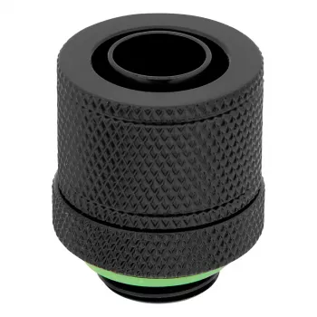 CORSAIR Hydro X Series XF Kompressionsverschraubung, gerade G1/4 Zoll Außengewinde auf 13/10mm Weichschlauch, Schwarz – 4er-Pack